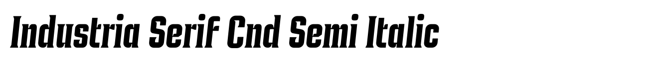 Industria Serif Cnd Semi Italic image